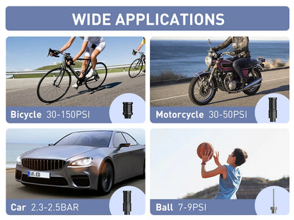 CYCPLUS Smart Air Pump Bicycle Accessories High Pressure Portable Inflator Power Bank Hand Pump for Bike Car Tyre MTB Foot Ball