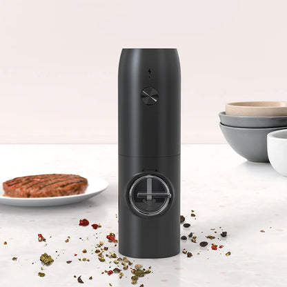 1/2PCS Electric Salt And Pepper Grinder with LED Light Gravity Sensing Adjustable Spice Mills Cordless Automatic Kitchen Gadget