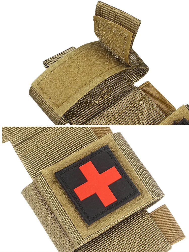 Tactical Outdoor Molle Scissor Bag Medical Shears Pouch Multifunctional Tourniquet Holder Storage Bag Case Flashlight Holster