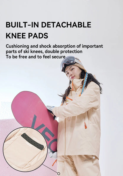 VECTOR  Woman Man Winter Ski Pants Outdoor High Quality Windproof Waterproof Warm Snow Trousers Winter Ski Snowboarding Pants
