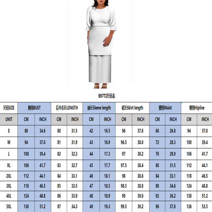 Hawaii Style Design Big Size Ladies Long Dress Custom Polynesian Puletasi Ptaha Dress O Neck Prom Clothes 2 Piece Outfits Sets