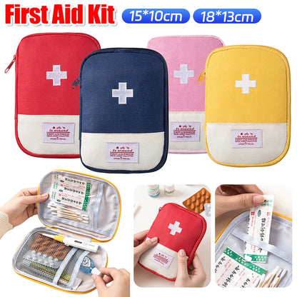 Mini First Aid Pouch Portable Small Emergency Medicine Storage Bag Medicine Bag for Outdoor Camping Hiking Home Travel Emergency