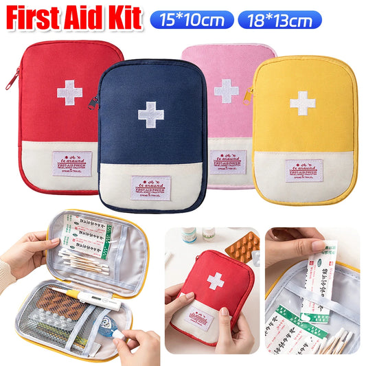 Mini First Aid Pouch Portable Small Emergency Medicine Storage Bag Medicine Bag for Outdoor Camping Hiking Home Travel Emergency