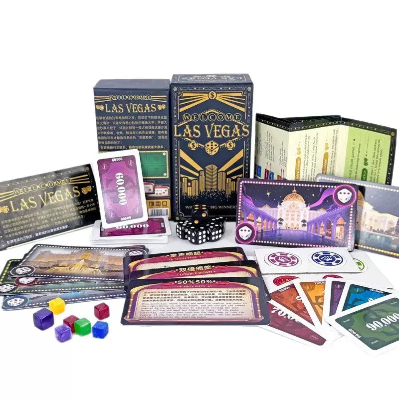 LAS VEGAS Board game cards Multiplayer casual gathering game Chinese English version