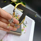 HUANZHI Retro Skeleton Hands Zircon Drop Earrings for Woman Hip-hop Golden Crown Skeleton Dangle Earrings Jewelry Wholesale Gift