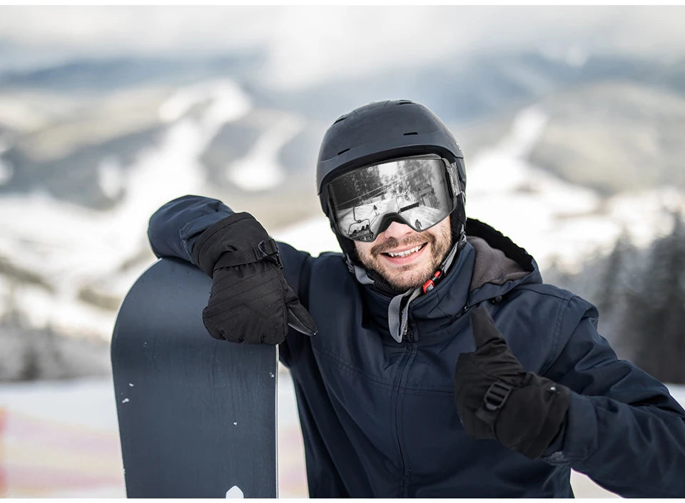 Vozapow Ski Goggles Magnetic Double Layer Anti Fog Professional Skiing Mask Men Women Super View Snowboard UV400 Snow Sunglasses