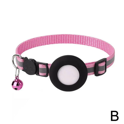 Anti-Lost Cat Collar For Airtag GPS Tracker Protective Case With Bell Reflective Cats Necklace Kitten Accesories Pet Products