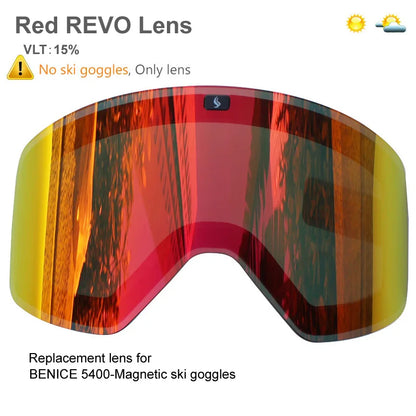 Ski Goggles with Magnetic Double Layer Yellow Lens Skiing Anti-fog UV400 Snowboard Goggles Men Women Ski Glasses Eyewear Set