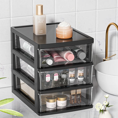 2-6Layers Medium Desktop Storage Box with Drawer Heightened Table Organizer Plastic Office storage cabinet  for home Stationery
