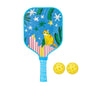 Kids Pickleball Paddles Cute with Small Grip Lightweight Pickleball Rackets Honeycomb Core Fiberglass Set for Children