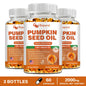 Pumpkin Seed Oil Capsules - Supports Prostate, Urinary Tract, Bladder Health, and Promotes Hair Growth