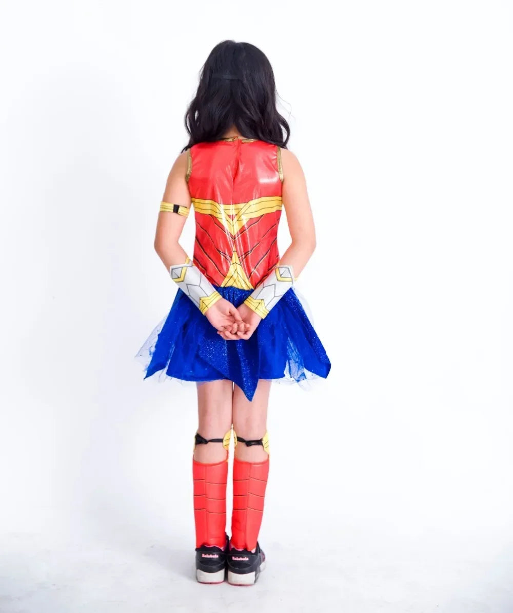 Child Wonder Girl cosplay fancy dress Supergirl women Halloween Purim party Amasia costume MN12