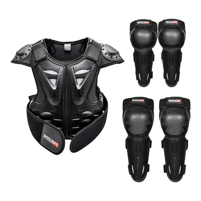 WOSAWE Children's Armor Jacket Spine Chest Protection Equipment Motocross Skateboard Moto Jacket Motorcycle Gear Moto Kids Armor
