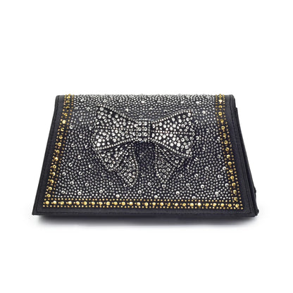 2025 Fashiona Banquet Exquisite Party Top Luxury Pointed Toe Bowtie Bright Diamond Summer Women's High Heels Shoes and Bags Set