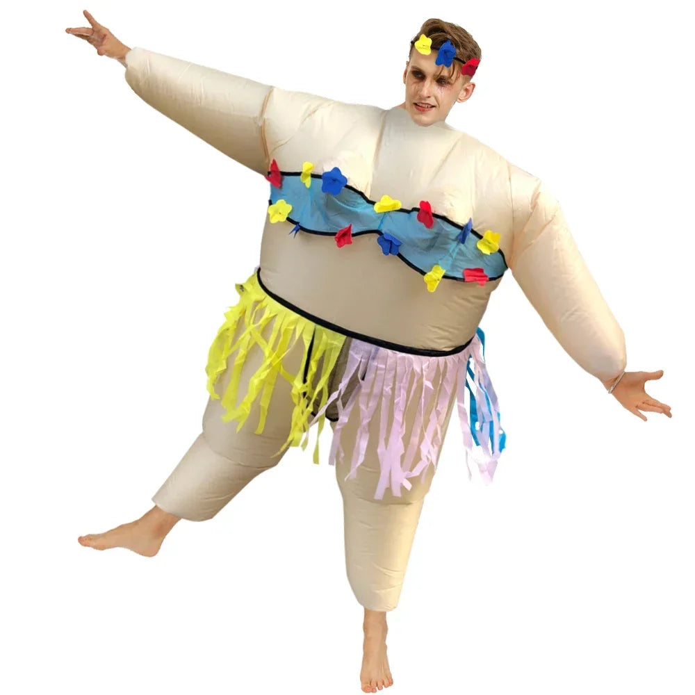 custom Adult Sumo Ballet Clown Inflatable Costumes Purim Halloween Christmas Anime Cosplay Costume Scary Mascot Party Dress ZML