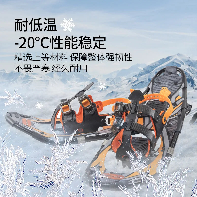 Aluminum Alloy Outdoor Snowboarding Equipment Mountain Climbing Shoes Anti Slip Adjustable Hiking Sneakers Snow Trekking Travel