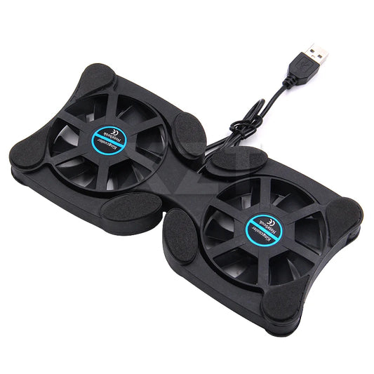 1PC Foldable USB Cooling Fan CPU Cooler Mini Octopus Notebook Cooler Pad Quiet Stand Double Fans for 7-15 inch Notebook Laptop