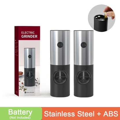 Rechargeable Electric Salt And Pepper Grinder Set With LED USB Charging Base Stainless Steel Automatic Spice Grinder Pepper Mill