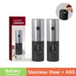 Rechargeable Electric Salt And Pepper Grinder Set With LED USB Charging Base Stainless Steel Automatic Spice Grinder Pepper Mill