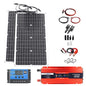 2000W Off-Grid Solar Complete Kit Power 100A Controller,110V 220V Inverter&10AH 30AH LiFePO4 Battery for Home/RV/Camping