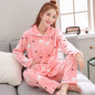 New Women's Autumn and Winter Warm Pyjamas Homewear Suit Coral Velvet Pajamas Girls Padded Thickened Sweet Flannel Homewear