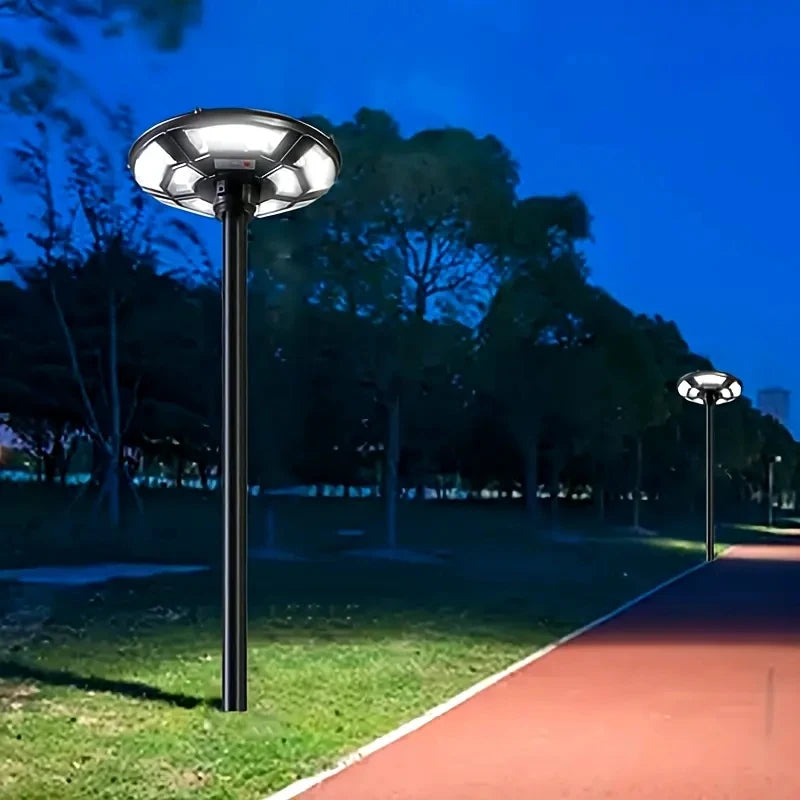 Solar Powered Outdoor Yard Light UFO Solar Charging Courtyard light Automatic On/Off from Dawn to Dusk source With Motion Sensor