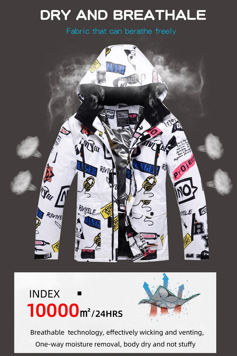 Ski Suit Men And Women Super Warm Thicken Waterproof Windproof Winter Snow Suits Skiing And Snowboarding Jackets + Pants Brands