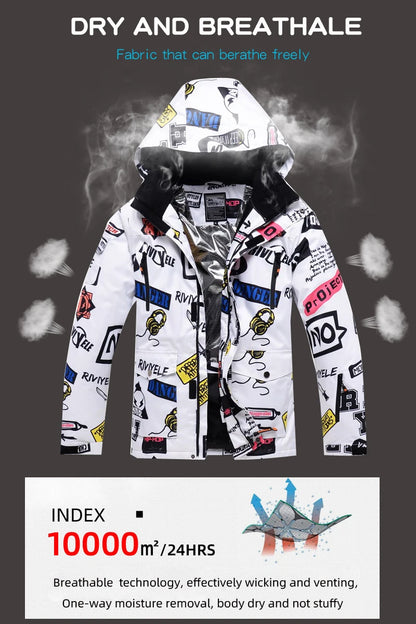 Ski Suit Men And Women Super Warm Thicken Waterproof Windproof Winter Snow Suits Skiing And Snowboarding Jackets + Pants Brands