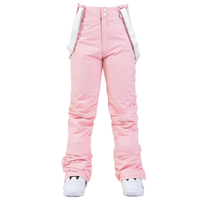 Cheap Women's and Men's Ice Snow Pants Outdoor Snowboarding Clothing Strap Trousers Skiing Suit Wear 10K Waterproof