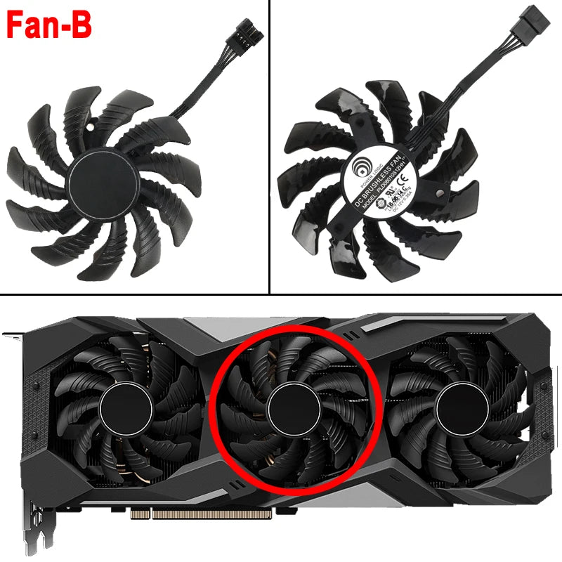 Video Card Fan For Gigabyte GeForce RTX 3060 3070 Gaming RTX 3060Ti 3070Ti Ti Eagle 78MM PLD08010S12HH Graphics Card Cooling Fan
