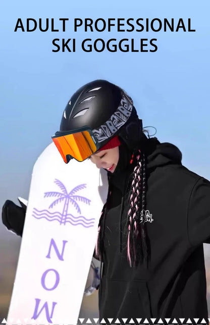 Vozapow Ski Goggles Magnetic Double Layer Anti Fog Professional Skiing Mask Men Women Super View Snowboard UV400 Snow Sunglasses
