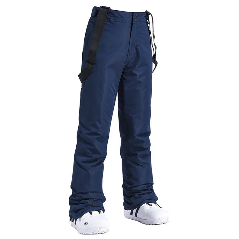 Cheap Women's and Men's Ice Snow Pants Outdoor Snowboarding Clothing Strap Trousers Skiing Suit Wear 10K Waterproof
