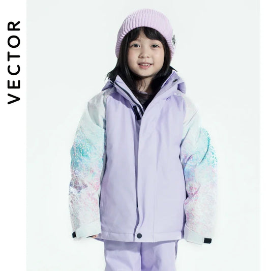 VECTOR Ski Professional Children's Ski Jacket Warm Waterproof Boys Girls Outdoor Skiing Snowboarding Winter Ski Kids