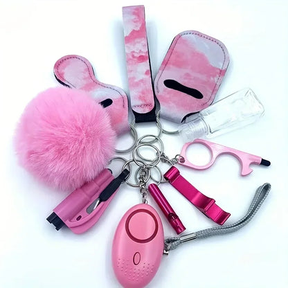 Self Defense Keychain for Women - Personal Safety Alarm with LED Light & Emergency Whistle | Protective Security Accessories