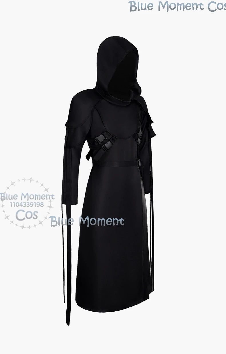 The Ghost Face Game Dead by Daylight Cosplay Disfraz mujer Black Costume Gothic Man Suit Full Set Halloween Carnival Customized
