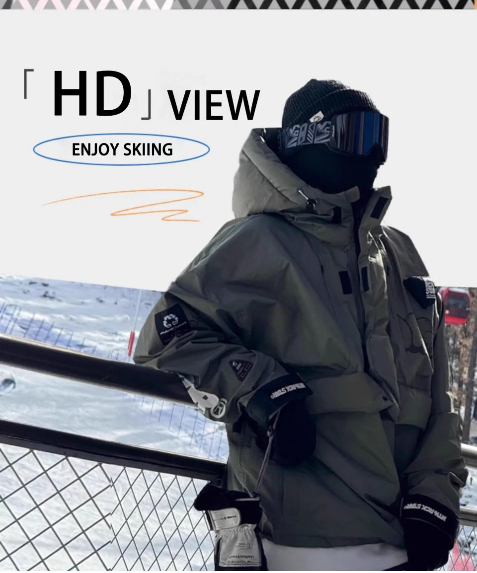 Vozapow Ski Goggles Magnetic Double Layer Anti Fog Professional Skiing Mask Men Women Super View Snowboard UV400 Snow Sunglasses