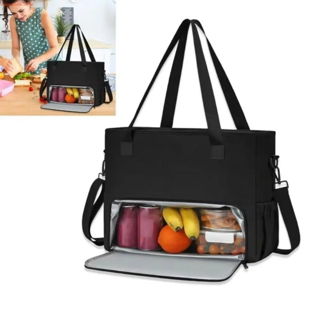 2 in 1 Lunch Tote Bag for Women Insulated Large Capacity 15.6 Inch Laptop Bag Lunch Compartment Computer Handbag Office
