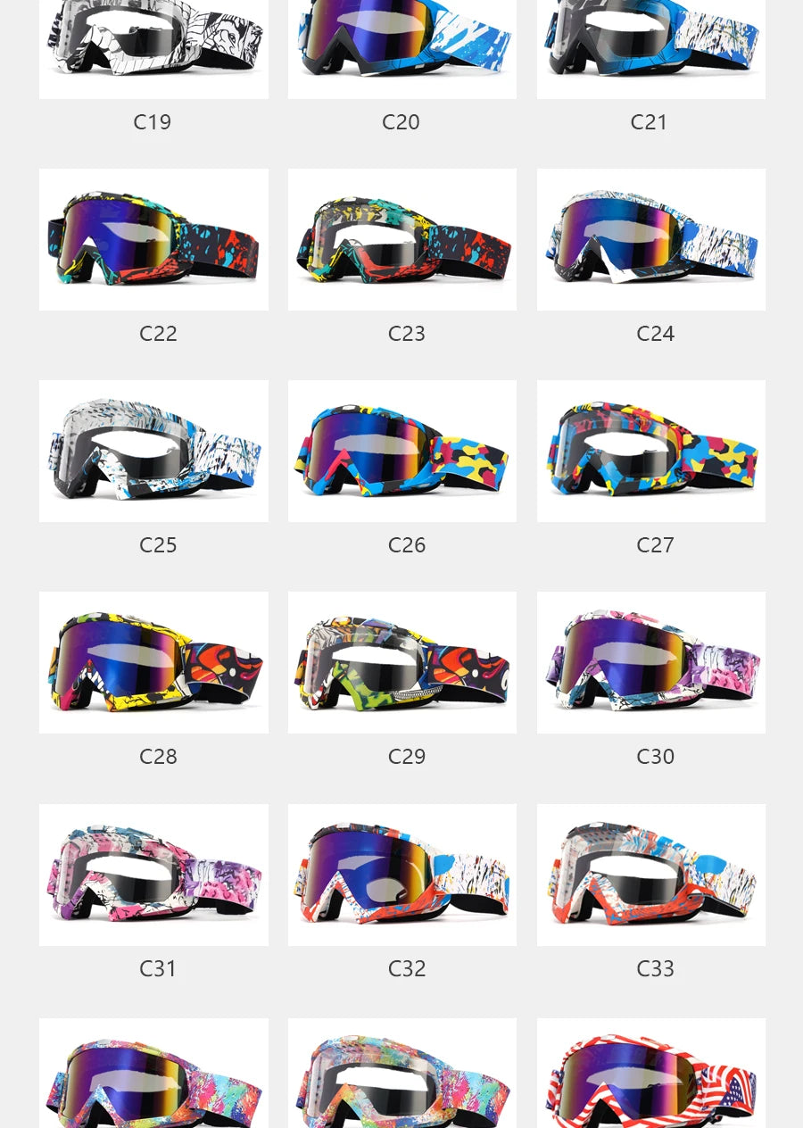 Newest Motocross Glasses Motorcycle Sunglasses Man MTB ATV Mask Windproof Protection Skiing Cycling Racing Off-Road Goggles