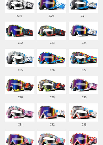 Newest Motocross Glasses Motorcycle Sunglasses Man MTB ATV Mask Windproof Protection Skiing Cycling Racing Off-Road Goggles