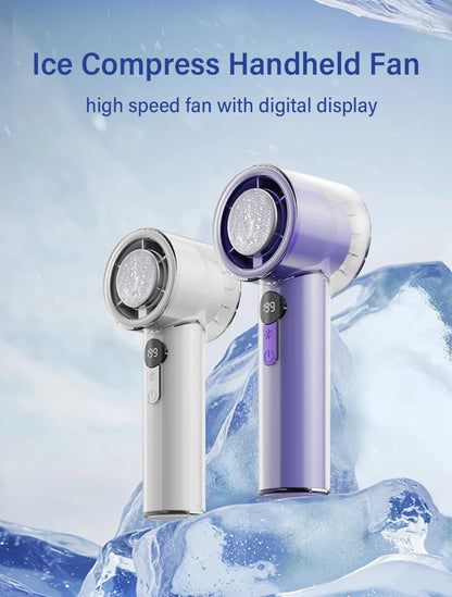 3600mAh Handheld Turbo Fan Portable Air Cooling Fan 199 Wind Speeds Adjustable Outdoor Personal Student Handheld Ice Fan