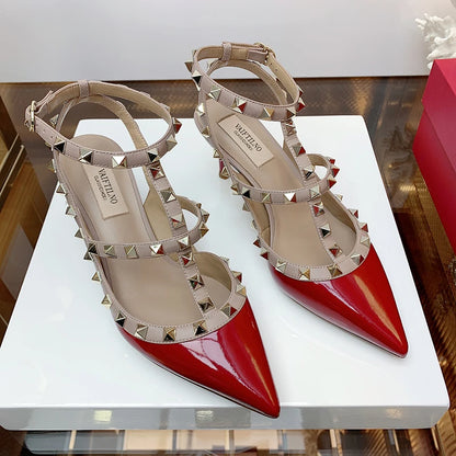 Luxury Women's sandals Summer Gladiator Sandals With Ankle Strap Fashion elegant Classics Rivet High Heels Party Ladies shoes