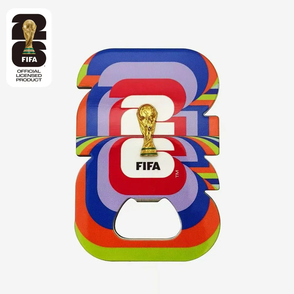 2026 FIFA World Cup Trophy Bottle Opener Fridge Magnet 2.5D Gold Zinc Alloy Soccer Fan Souvenir Gift Bar Kitchen Accessory