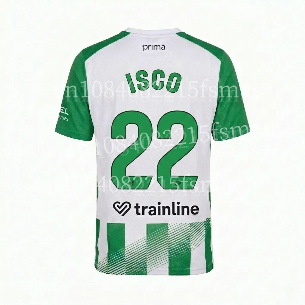 2026/27Men Green White Striped Soccer Jersey Short Sleeve Quick Dry Football Shirt Breathable Sports Shirt Team Training Uniform