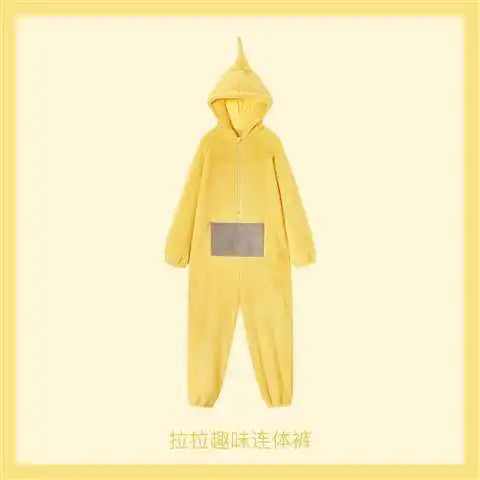 Adult Kids Costume Home 4 Colors Funny Tinky Winky Anime Tele baby tubbies Laa-Laa Po Soft Long Sleeves Piece Pajamas Costume