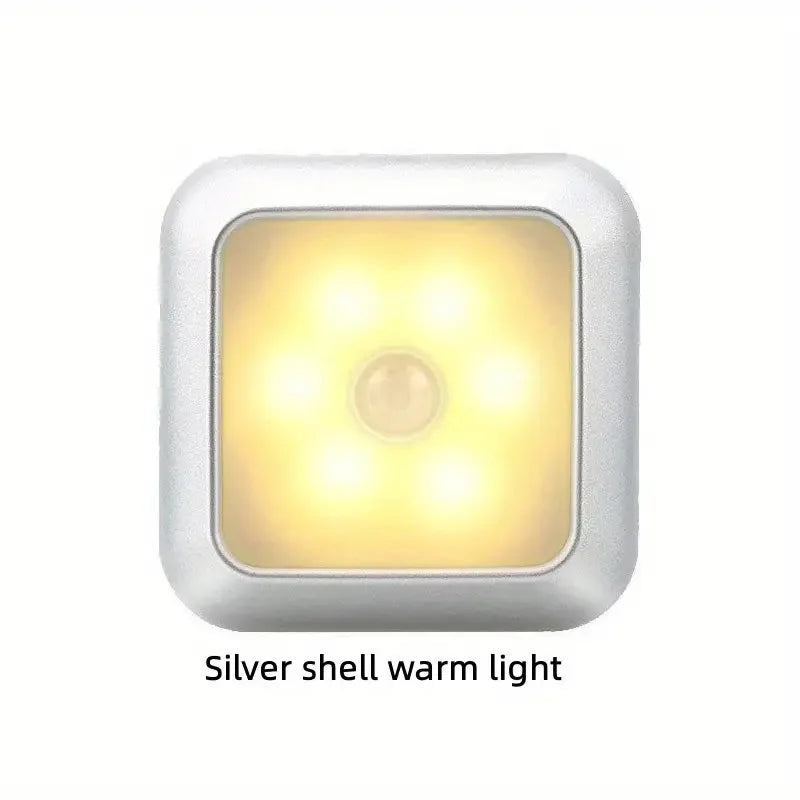 LED Night Light Smart Motion Sensor Night Light 3A Battery-powered Bedside Lamp Closet Bedroom Hallway Staircase Lighting