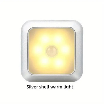 LED Night Light Smart Motion Sensor Night Light 3A Battery-powered Bedside Lamp Closet Bedroom Hallway Staircase Lighting