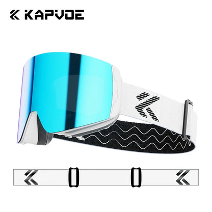 Kapvoe Photochromic Ski Goggles Magnetic Anti-Fog Lenses UV400 Protection Men Women Ski Goggles Winter Sports Eyewear