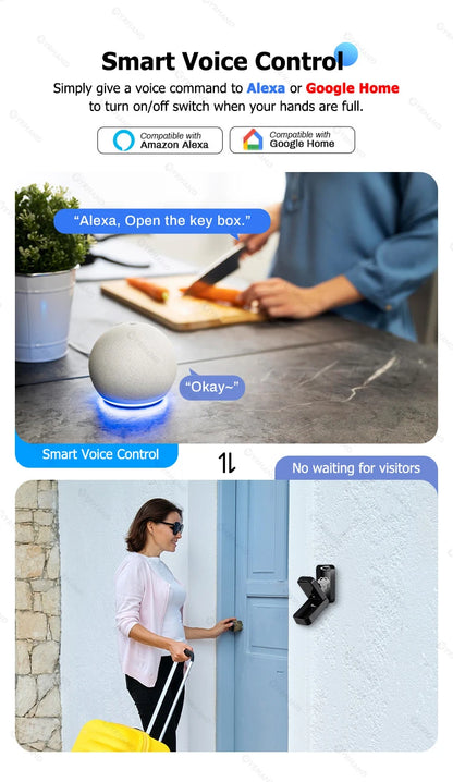 TTlock Smartkey Lock Box Wireless Electronic Key Safe with Digital Code App Controlled Bluetooth Smartlock for Home Key Padlock