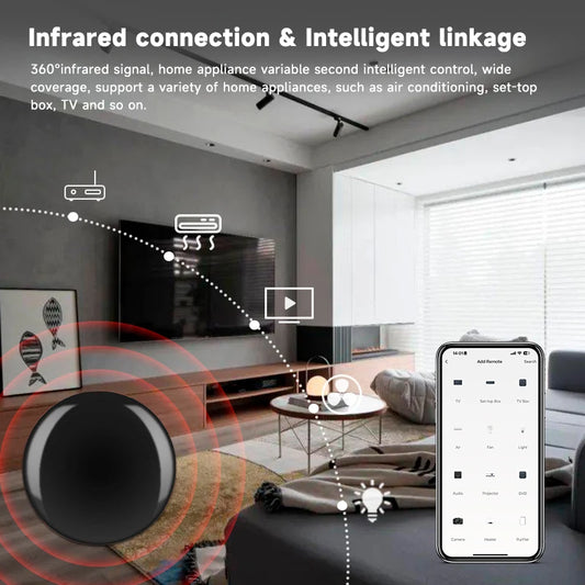 Tuya Zigbee Smart IR Remote Controller Smart Home Infrared Universal Remote Blaster One for All Control AC TV  CD DVD AUD SAT