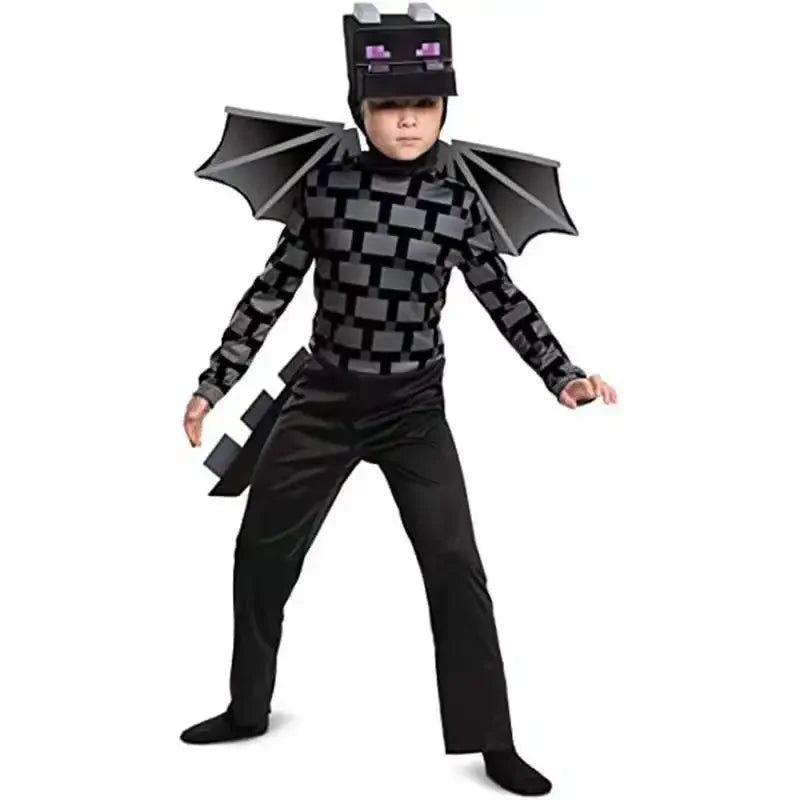 Carnival Party Dress Mask Classic Creeper Anime Game Character Set Diamond Armor Cosplay Costume Children's Clothing